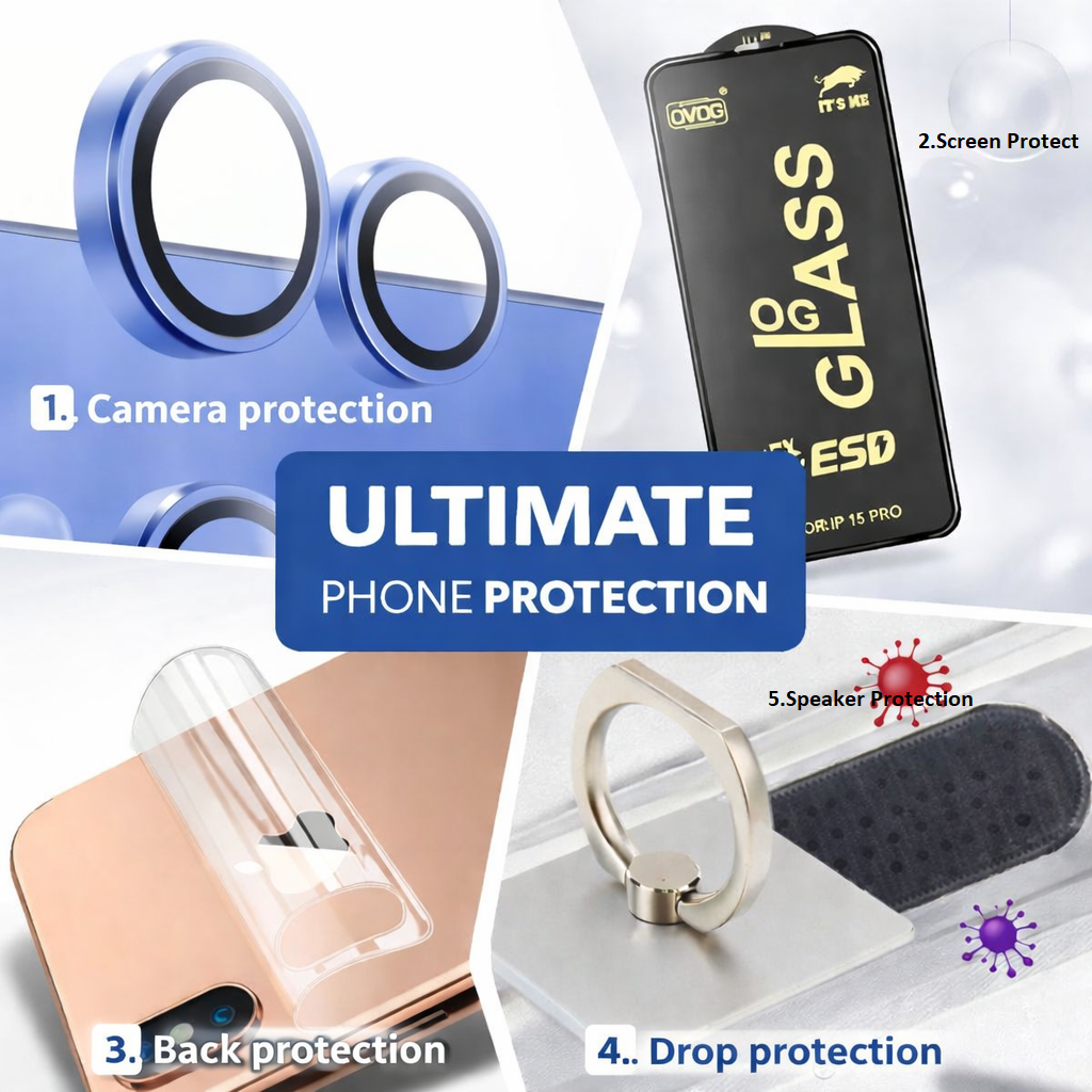 mobile safety bundle for all mobile phone model 5 in 1